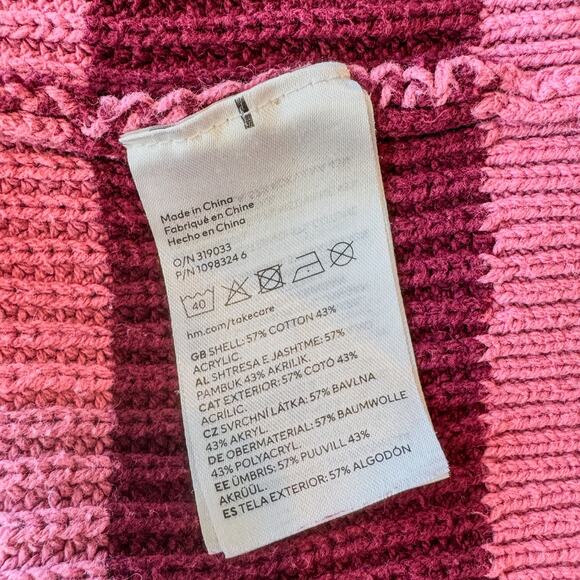 H&M Harry Potter Hedwig Warner Brothers Cardigan Sweater Pink/Maroon, Girls 8/10 - Picture 6 of 7